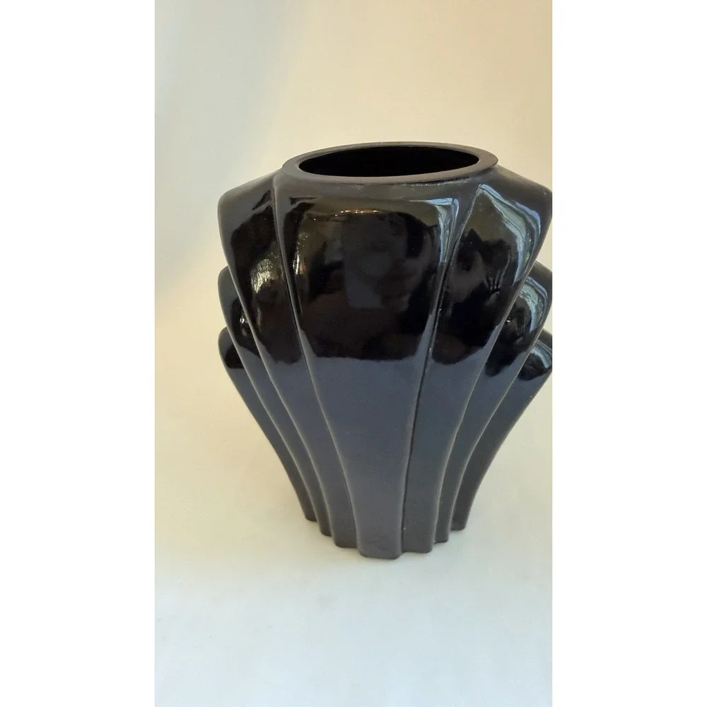 Vintage MCM, Art Deco, Black Ceramic/Porcelain 7